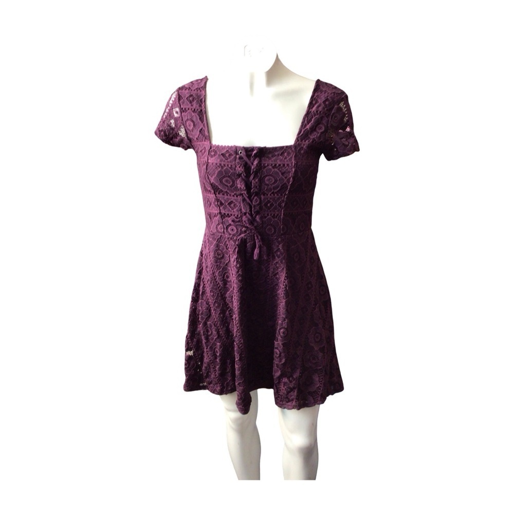 Aeropostale Plum Lace Babydoll Style Dress